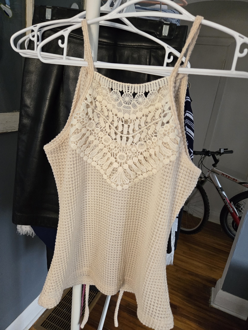 Lace Chest Halter Tank